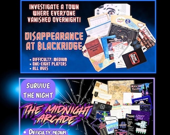 Escape Rooms für zu Hause: Disappearance at Blackridge & The Midnight Arcade!
