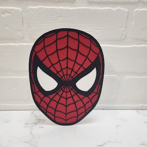 Carte inspirée de Spiderman - visage d'araignée