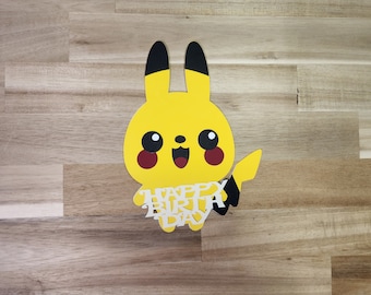 ポケモンバースデーカード - ピカチュウ - Etsy 日本