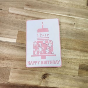 Carte florale de joyeux anniversaire - Pour les enfants de 1 à 6 ans