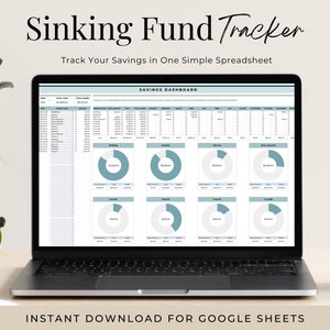 Sinking Fund Tracker, Savings Tracker, Sinking Funds, Sinking Fund Spreadsheet, House Savings, Savings Chart, Vacation Savings, Car Savings
