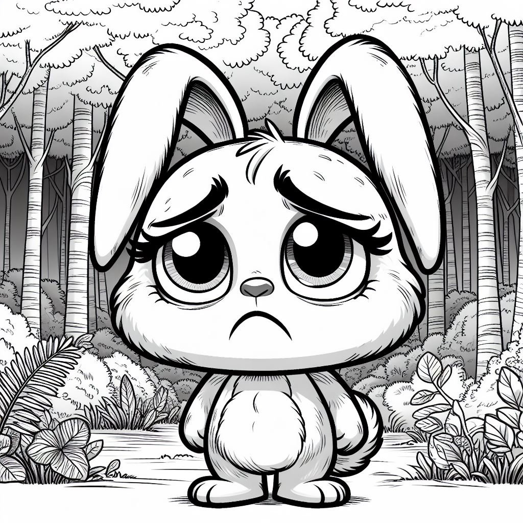 90 Easter Funny Bunny Coloring Pages for Kids/grayscale Pages With ...