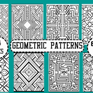 Geometric Pattern Color Pages For Adults & Kids
