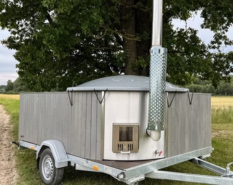 SPA EN BOIS avec massages, éclairage LED RVB et escalier ! Spa mobile !