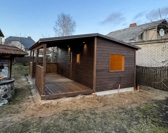 Tiny house for SALE, Tiny house kit, Prefab house, Barndominium, Modern cabin house for you