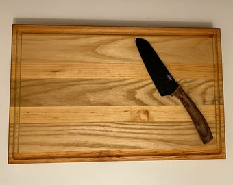 Handcrafted glued cutting board, Wooden board as a stove cover, Wooden chopping block, XL wooden board!