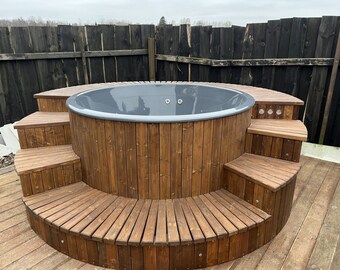 NEWS! Hot tub with GAS heating, bubbles and lights. it is also possible to equip with a wood-burning stove!