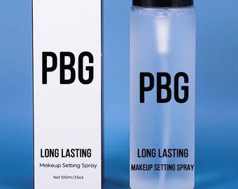 pbg spray fijador de larga duración, spray fijador de maquillaje pbg - totalmente natural, spray hidratante, spray de maquillaje, spray de acabado, spray de acabado de maquillaje,