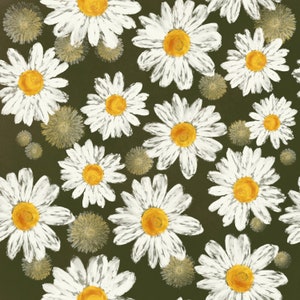 Chamomile Pattern, White flowers pattern,  Floral Pattern, Design, Seamless Pattern, Fabric Pattern