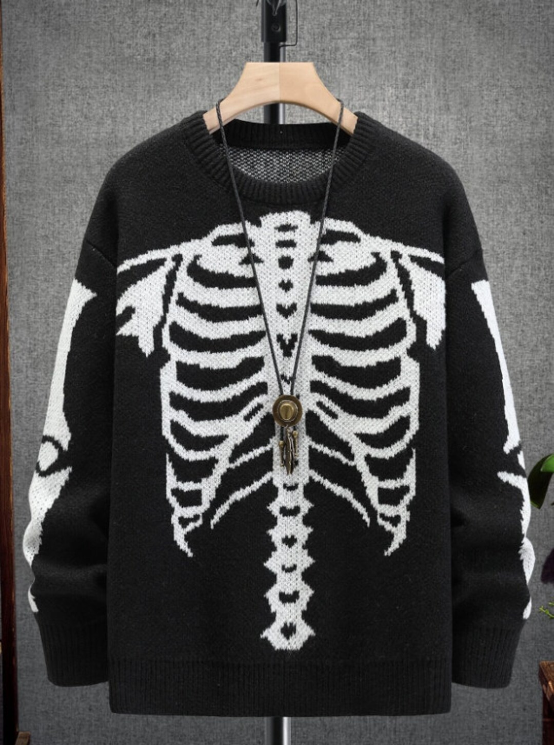 Men Women Skeleton Sweater Sweatshirt Oversized Vintage Knit - Etsy