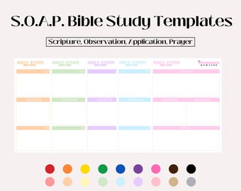 SOAP Bible Study Templates: Christian Templates (Digital)