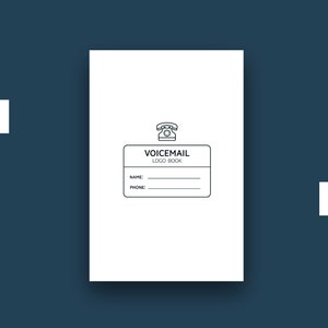 Livro de registro de correio de voz, diário de correio de voz, bloco de notas de correio de voz, modelo de registro de mensagens telefônicas, 6 "x 9" 120 páginas, testado KDP