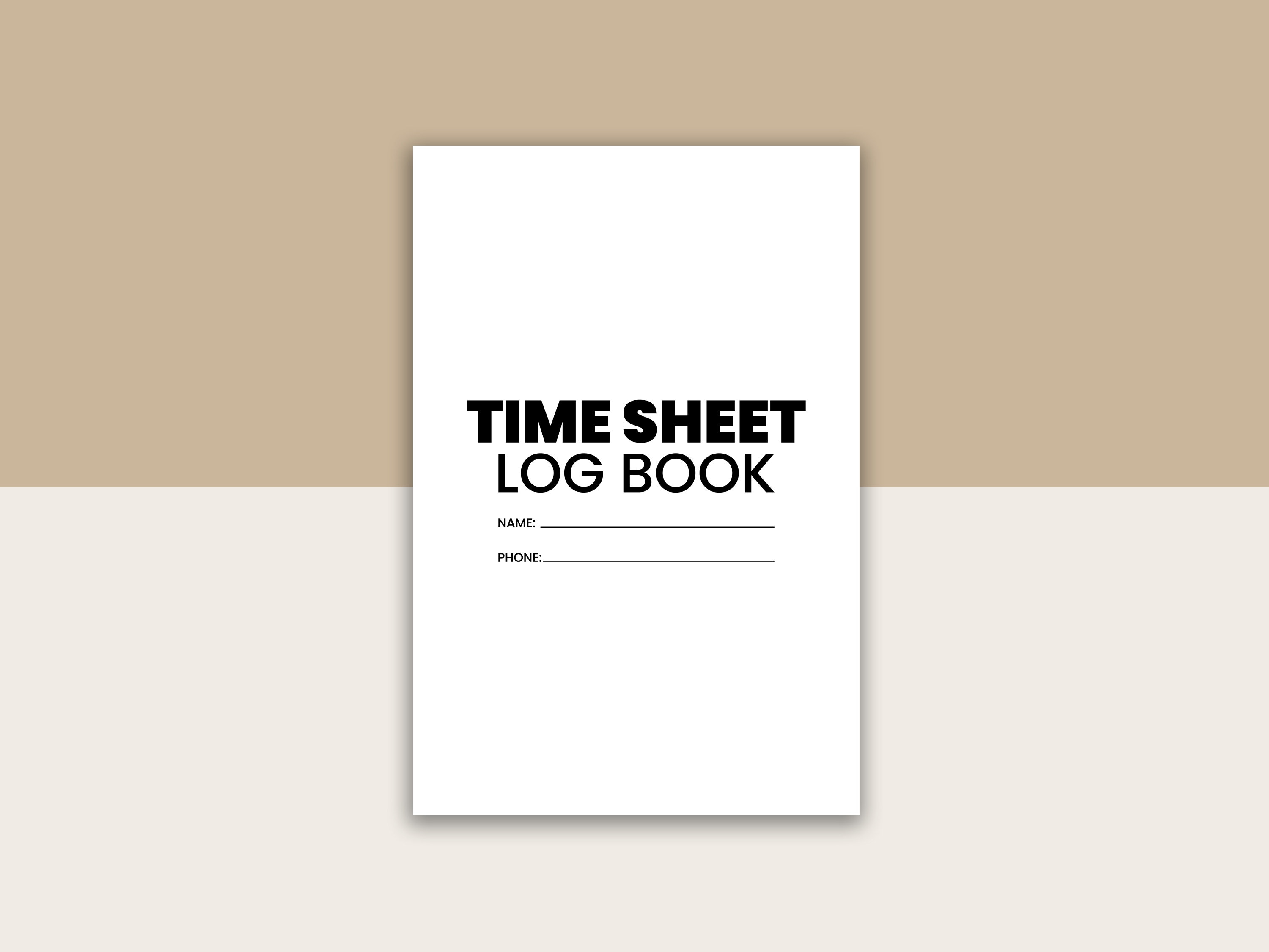 Daily Time Log Note, Daily Time Log Sheet, Work Day Schedule