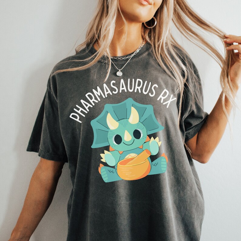 Pharmasaurus RX Shirt, Funny Pharmacist Comfort Colors Shirt, Cute ...