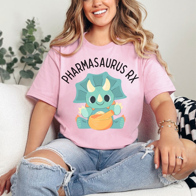 Pharmasaurus RX Shirt, Funny Pharmacist Comfort Colors Shirt, Cute ...