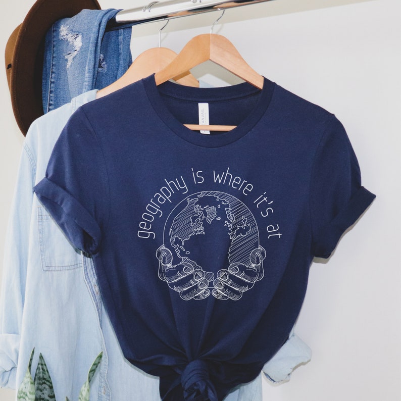 Geography Shirt, World Map Tshirt, Earth Globe Tees, Geo Student
