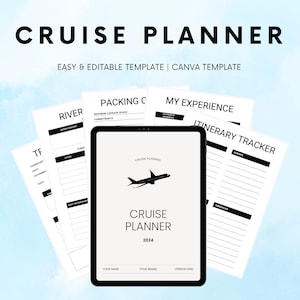 Cruise Printable Editable Bundle Travel Vacation Planner - Cruise Packing List - Cruise Organizer List - Cruise Tracker