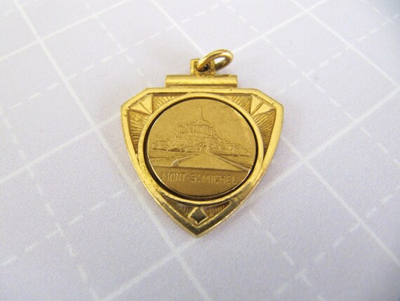 Vintage French Medal Pendant St Michael's Mount 1… - image 3