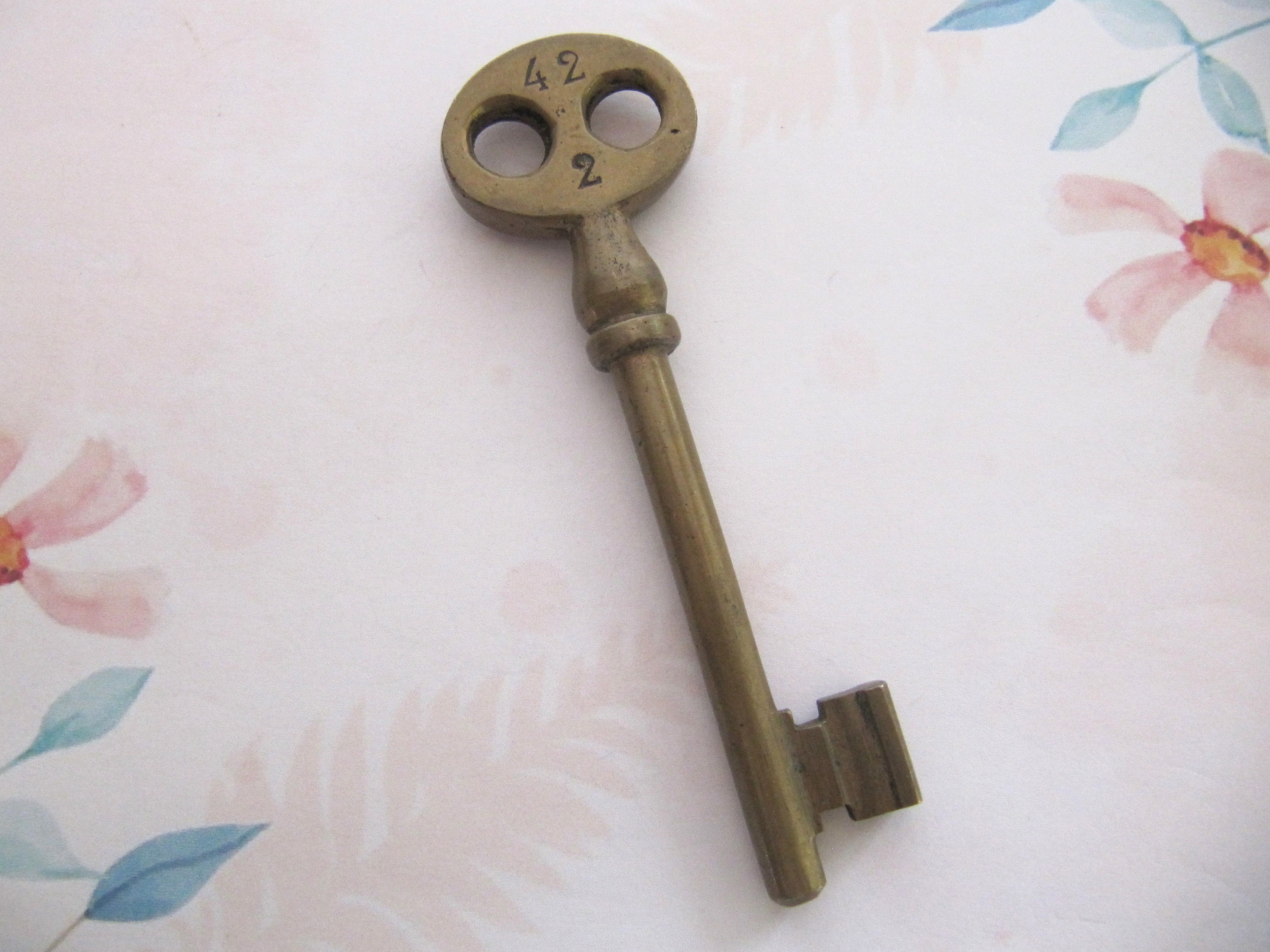 French Large Weighty Vintage Hotel Key?? Solid Bronze Made in France - Etsy
