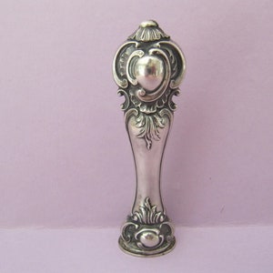 Sello de lacre antiguo de plata maciza en caja, 800 plata, sello de lacre europeo, belga o alemán, Art Nouveau de la década de 1900, con monograma "BB"