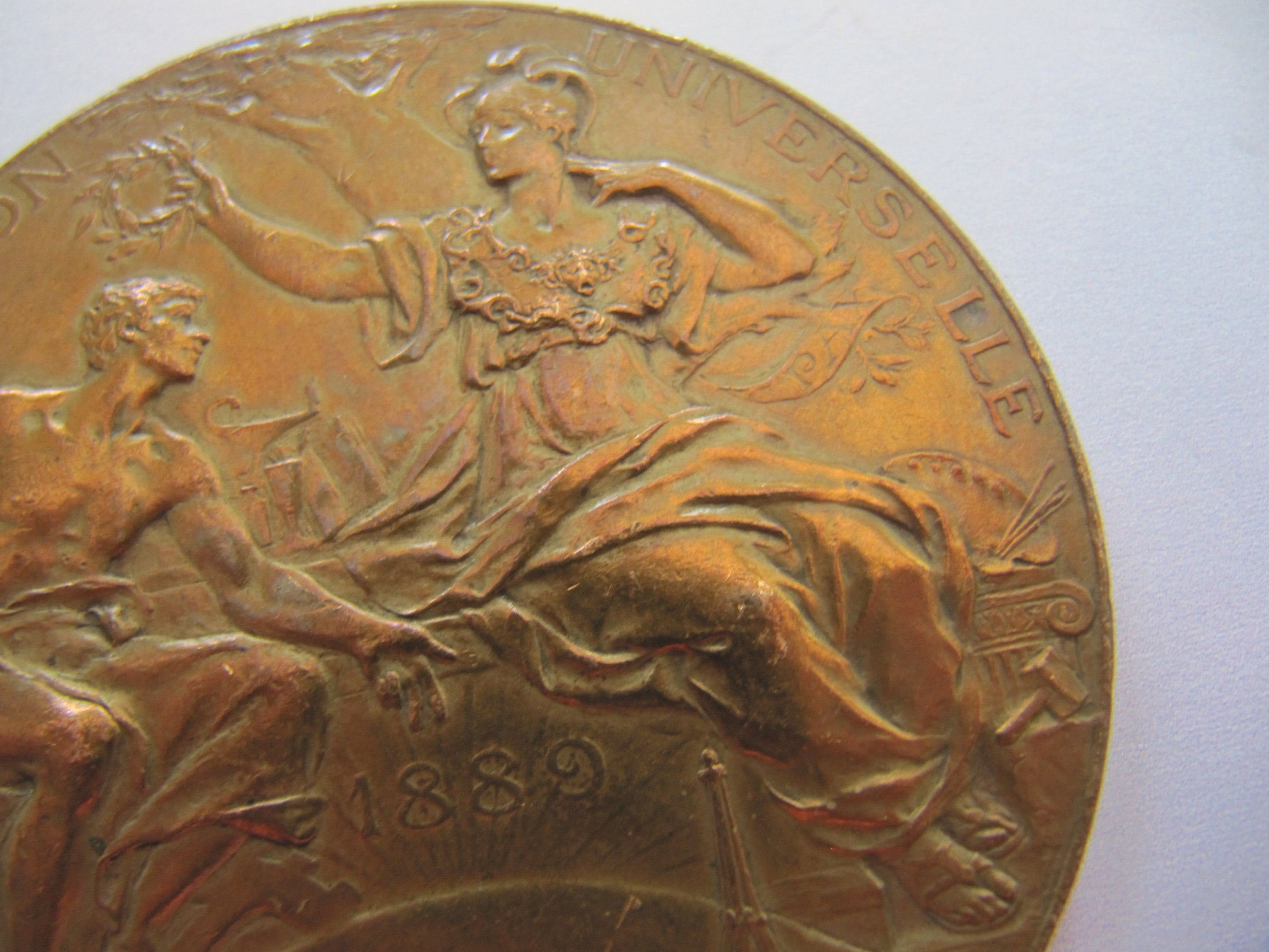 Antique French Bronze Medallion 1889 World Exhibition Paris France,  Commemorative Medal Comte Hilaire De Chardonnet, French Marianne Angel -  Etsy