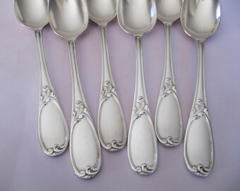 6本のヴィンテージフレンチティースプーン、コーヒースプーン