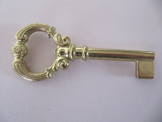 Vintage Brass Skeleton Key Fancy Ornate French 3 for - Etsy