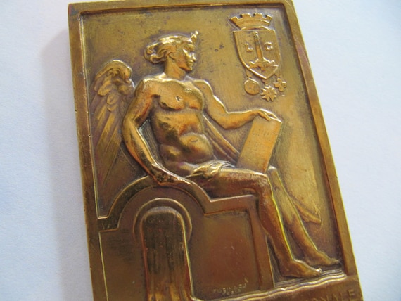 1939 Commemorative Bronze Medal Liége Belgium, Musical Festival, International Water Exhibition Exposition
