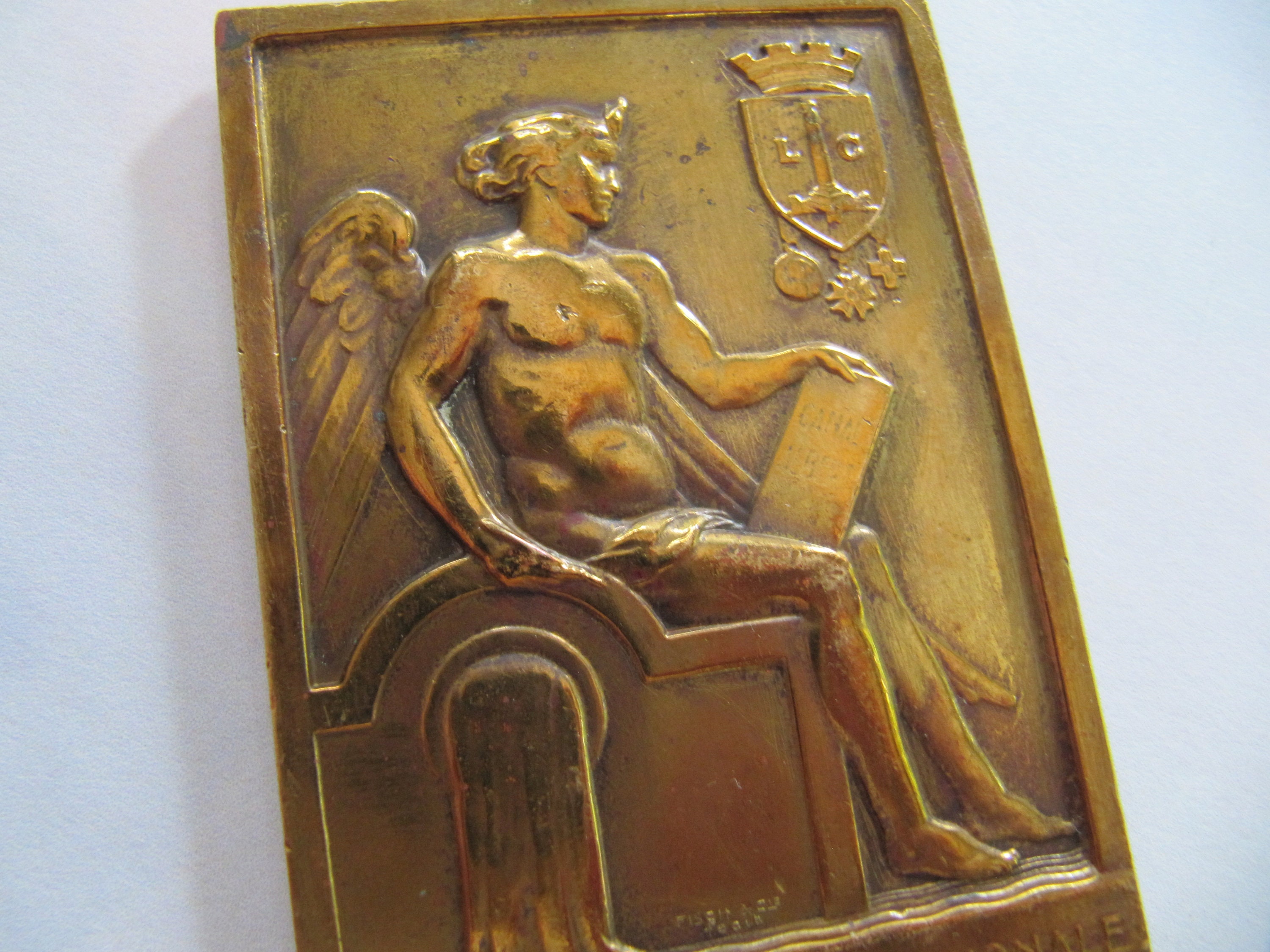 1939 Commemorative Bronze Medal Liége Belgium, Musical Festival, International Water Exhibition Exposition