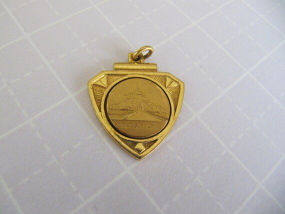 Vintage French Medal Pendant St Michael's Mount 1… - image 7