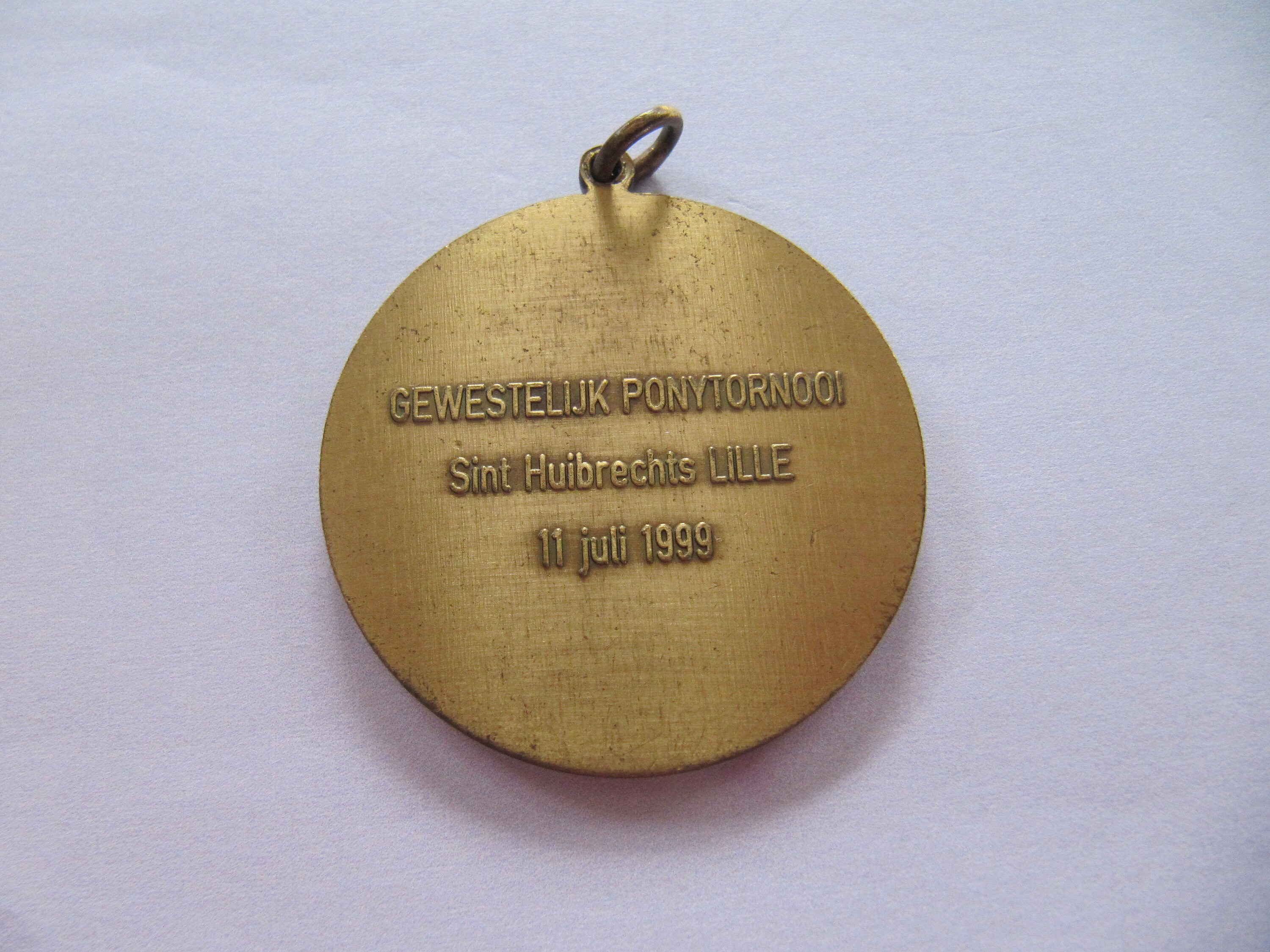 Médaille Ancienne En Vermeil - Relief De Saint Georges Et Le Dragon, Pendentif Rond Authentique