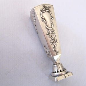 Antiker Französischer Siegelstempel Charles Murat 800er Silber, Jugendstil Empire, Frankreich