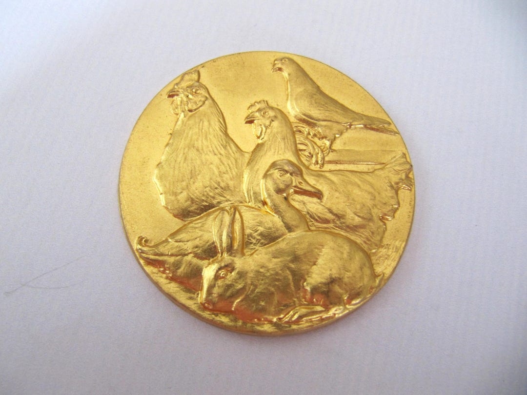 Belgian Medallion Fire Glazed Gold Plated, Belgium Breed Show ...