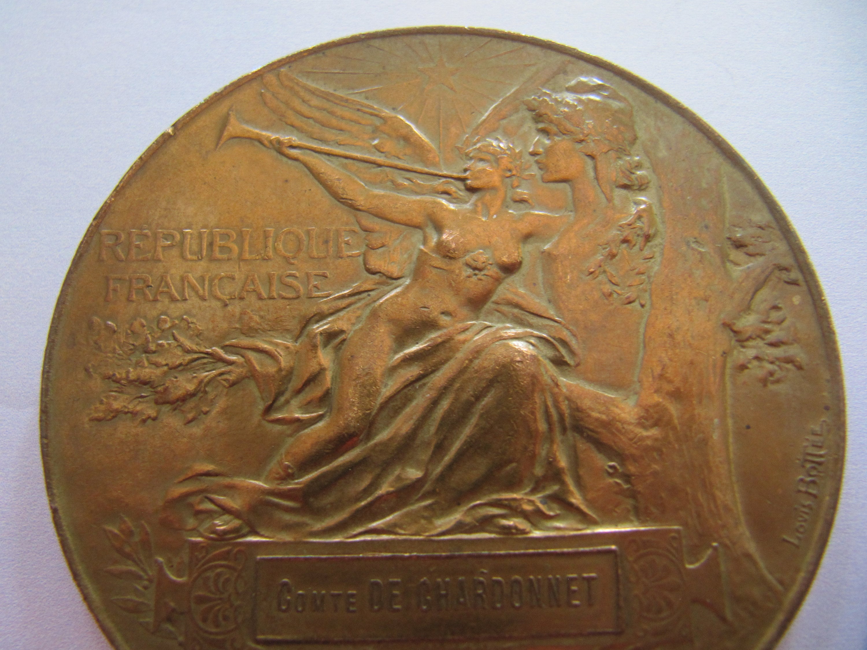 Antique French Bronze Medallion 1889 World Exhibition Paris France,  Commemorative Medal Comte Hilaire De Chardonnet, French Marianne Angel -  Etsy Hong Kong