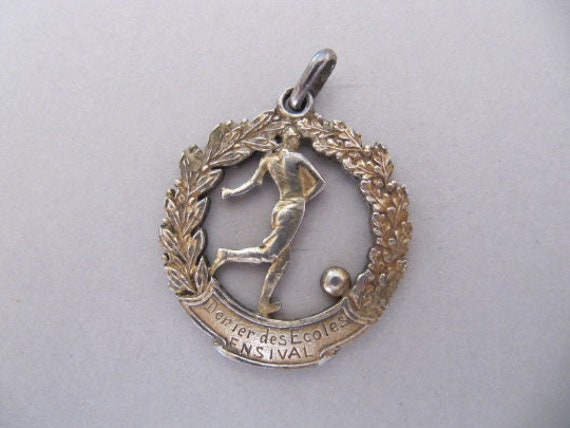 1920s vermeil silver athletic sports medal, Vinta… - image 2