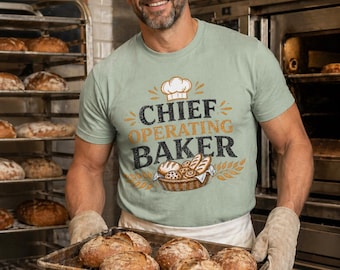 Chief Operating Baker Shirt, Male Baker Gift, Bakery Owner T-Shirt, Bread Baker Tee, Sourdough Baker Shirt, Panadero Gift, Camisa