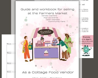 About Us (You) guide and worksheet for selling at the Farmers Market as a Cottage Food Vendor, Template, Organize, Digital Download