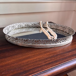 Vintage Glass Dressing Table Tray - Etsy Vintage Glass Dressing Table Tray - Etsy