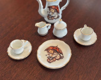 Vintage Reutter Porzellan Germany 3 Piece M.J. Hummel/goebel Girl