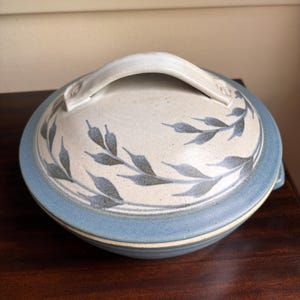 Emerson Creek Pottery Covered Casserole Baker Salt Glazed