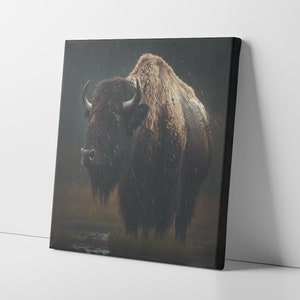 Bison Canvas Art, Bison Art Print, Bison Print