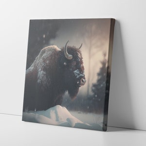 Bison Canvas Art, Bison Art Print, Bison Print