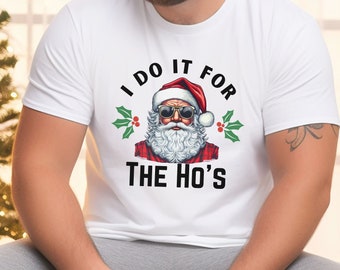Mens Funny Santa Christmas T-Shirt: Holiday Humor Tee