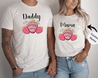 Berry Sweet One T-Shirt: Family Matching Strawberry 1st Birthday Outfit