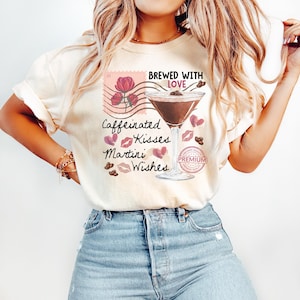 Espresso Martini Shirt, Comfort Colors Tee, Coffee Lover Shirt, Martini Shirt, Cute Retro Coffee Martini Tee, Espresso Martini Bridal Shower