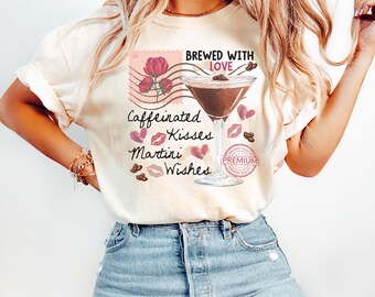 Espresso Martini Shirt, Comfort Colors Tee, Coffee Lover Shirt, Martini Shirt, Cute Retro Coffee Martini Tee, Espresso Martini Bridal Shower