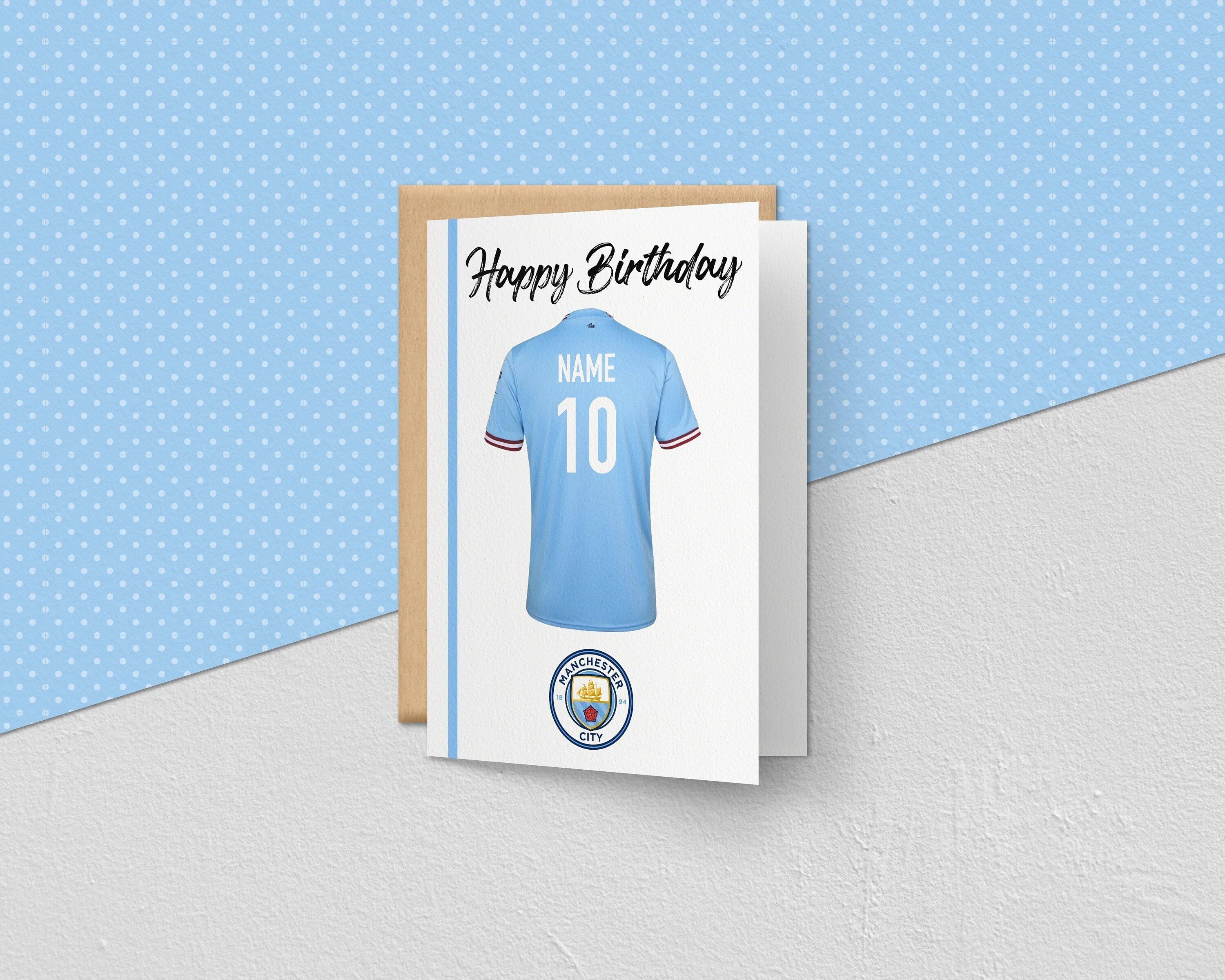 Manchester City Birthday Card Instant Download Personalised - Etsy