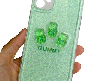 Colorful Glitter GUMMY Bear Case for iPhone 14 Pro Max 14