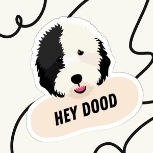 Sheepadoodle Sticker for Dog Lover Gift for Fur Baby Sticker for Sheepadoodle Mom Gift for Doodle Dad Animal Lover Sticker with Dog Decal