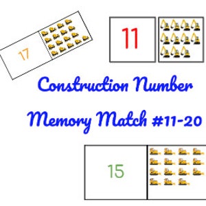 Construction Number Memory Match
